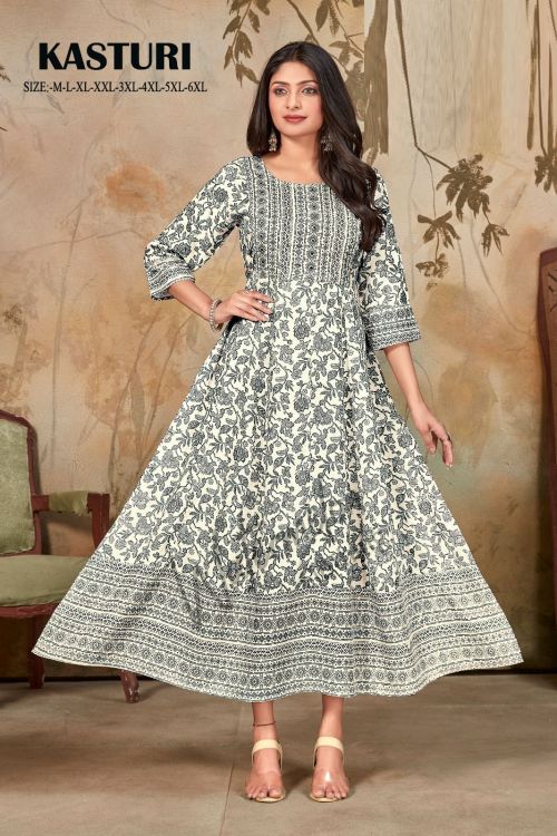 Kasturi 1001 Long Kurtis Catalog